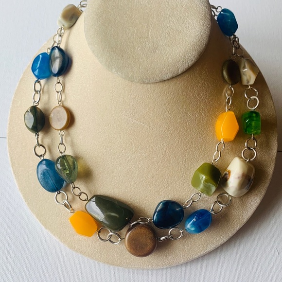 Multi-Color Faux Stone Necklace - Picture 1 of 3